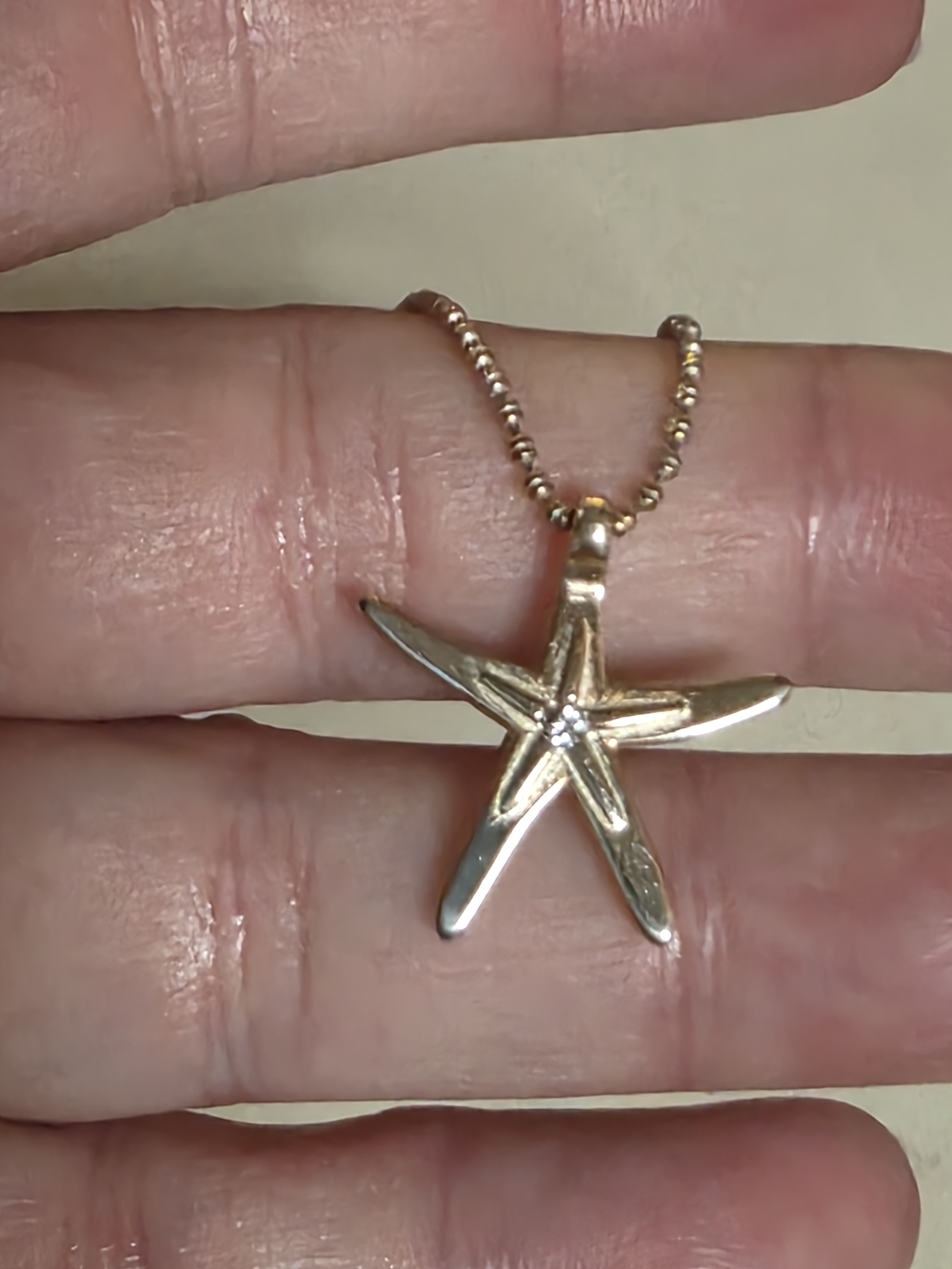 Brighton Silver Starfish Pendant Necklace with Crystal Accents - Picture 4 of 9
